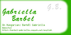 gabriella barbel business card